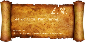 Lefkovics Marianna névjegykártya
