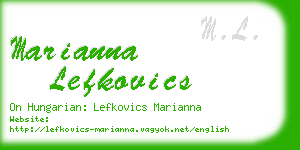 marianna lefkovics business card